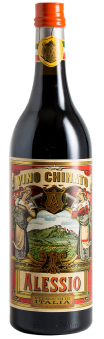 A bottle of Alessio Vino Chinato