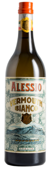 A bottle of Alessio Vermouth Bianco