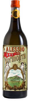 A bottle of Alessio dry Vermouth