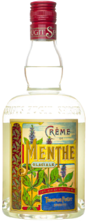 A bottle of Crème de Menthe Glaciale